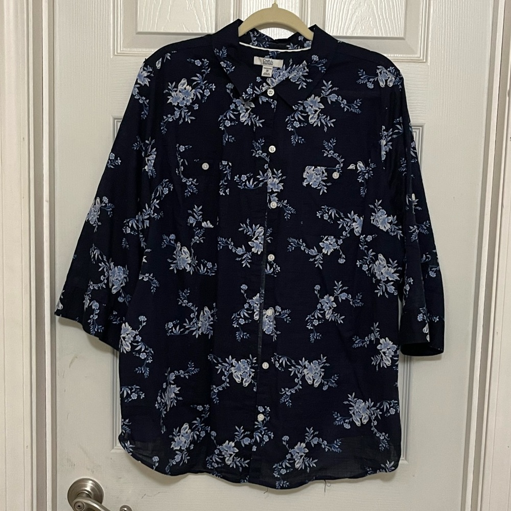 Croft and Barrow Linen-like Blouse